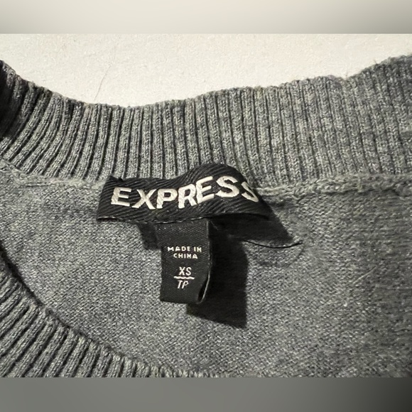 Express XS grey sweater, covered in metal buttons (forget what they’re called!!) - Picture 3 of 4
